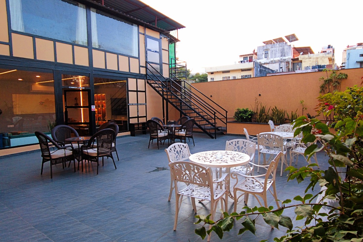 Patio Seating at Hotel Shikha