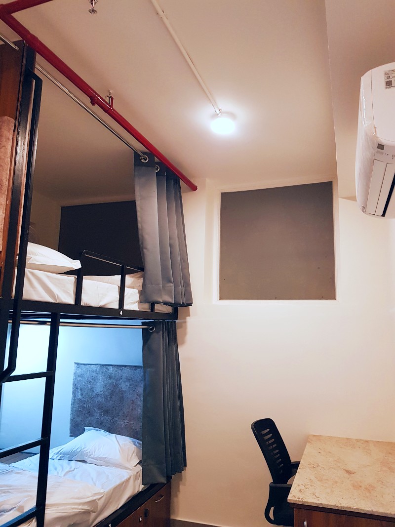 Air-conditioned dorm with study desk at Shikha Hostel Jaipur